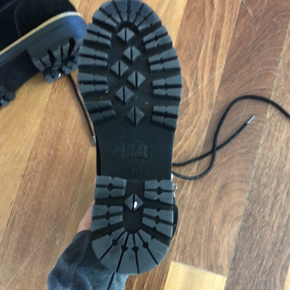 These cute black boots have only been worn once and are in perfect condition. - Picture 5 of 5